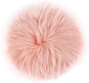 sansheng 2pieces 12inches Small Round Faux Fur Rug, Fluffy Rug for Photographing Background of Jewellery/Nail Pictures(Pink&White)