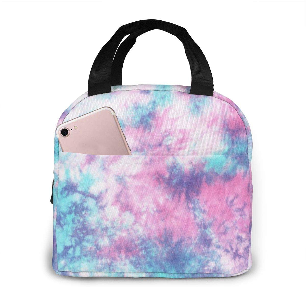PrelerDIY Abstract Liquid Lunch Box - Insulated Lunch Bags for Women/Men Watercolor Design Reusable Lunch Tote Bags, Perfect for Office/Camping/Hiking/Picnic/Beach/Travel