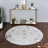 Unique Loom Sofia Collection Area Traditional Vintage Rug, French Inspired Perfect for All Home Décor, 5' 0 x 5' 0 Round, Ivory/Brown