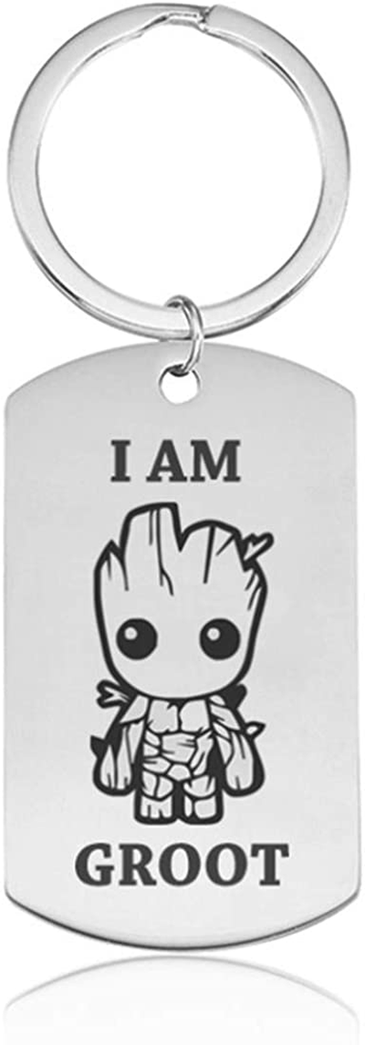 Stainless Steel Dog Tag Keychain Gifts for Men Women Teen Boy Girl Best Friends