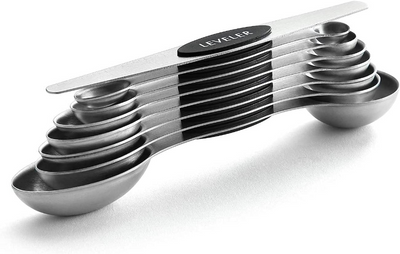 Set of 8 Magnetic Measuring Spoons, Double-Headed Kitchen Spoons - Stackable