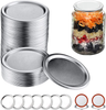 ORIJOYNA 30pcs Canning Lids - for Regular Mason Ball, Kerr Jars Mouth Split-Type Canning Lid - Airtight Leakproof Split-Type Storage (30-Count, 70mm)