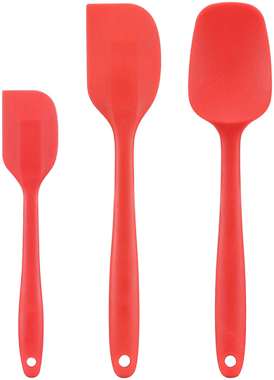 Cooptop Silicone Spatula Set - Rubber Spatula - Heat Resistant Baking Spoon & Spatulas (Aqua Sky)