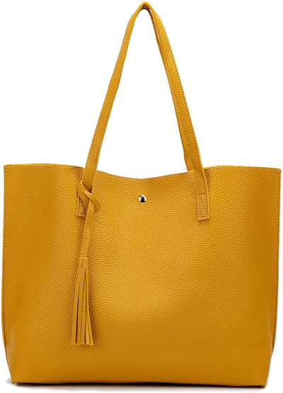 Women's Tote Bags Top Handle Satchel Handbags Faux Leather Tassel Shoulder Purse