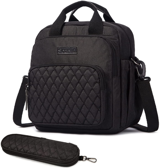 Scorlia Insulated Lunch Bag Thermal Backpack, 3 in 1 Convertible Lunch Tote with Side pockets for Women, Tall lunch Cooler Box with Drinks Holder for Girls, Kids, School, Office, Beach, Picnic, Black