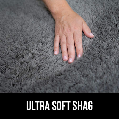 Gorilla Grip Original Ultra Soft Runner Area Rug, 2x8 FT, Many Colors, Luxury Shag Carpets, Fluffy Indoor Washable Rugs for Kids Bedrooms, Plush Home Decor for Living Room Floor, Bedroom, Light Gray