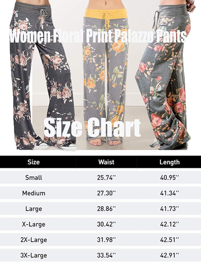 Women's Comfy Stretch Drawstring Palazzo Wide Leg Lounge Pants