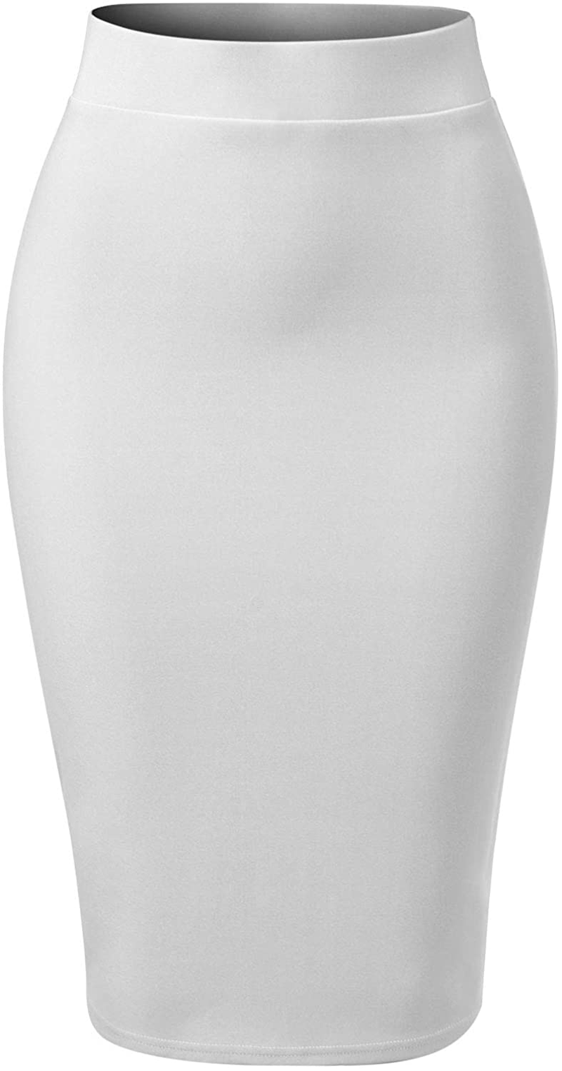 MixMatchy Women's Casual Classic Bodycon Pencil Skirt