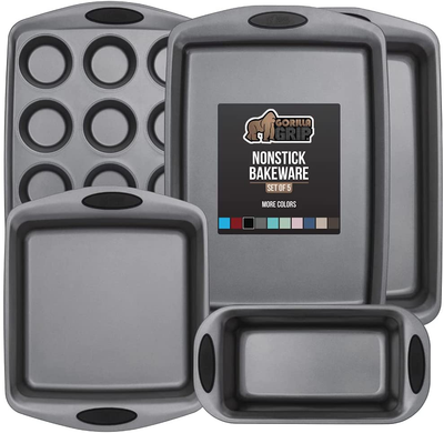 Multipack Gorilla Grip Bakeware Sets, Nonstick, Heavy Duty Carbon Steel