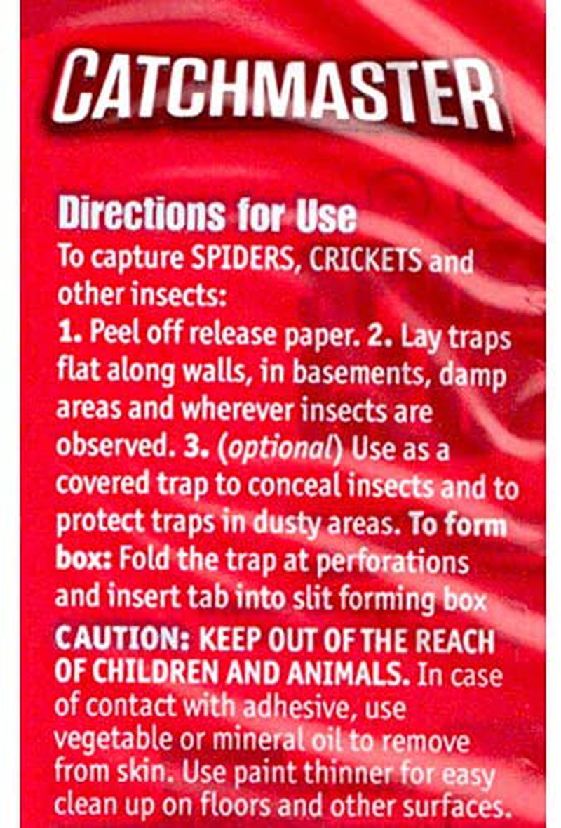 CatchMaster 724 Spider and Insect Glue Trap - 4 Professional Strength Traps per Package (3 Pack)