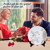 CQNET 50th Anniversary Wedding Plate Porcelain Gold Plate with Stand for 50 Year Golden Wedding Anniversary Valentine's Day Couple Grandparents Gift for Him or Her (50th)