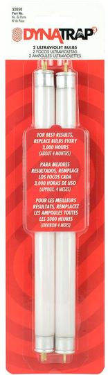 DynaTrap 32050 6-Watt UV Outdoor Insect Trap Models DT2000XL and DT2000XLP Rep Bulb One-Acre, 2 Count, White