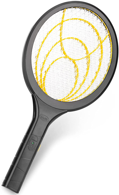 mafiti Electric Fly Swatter, Fly Killer Bug Zapper Racket for Indoor and Outdoor Pest Control, 2AA Batteries not Included (2, Yellow)