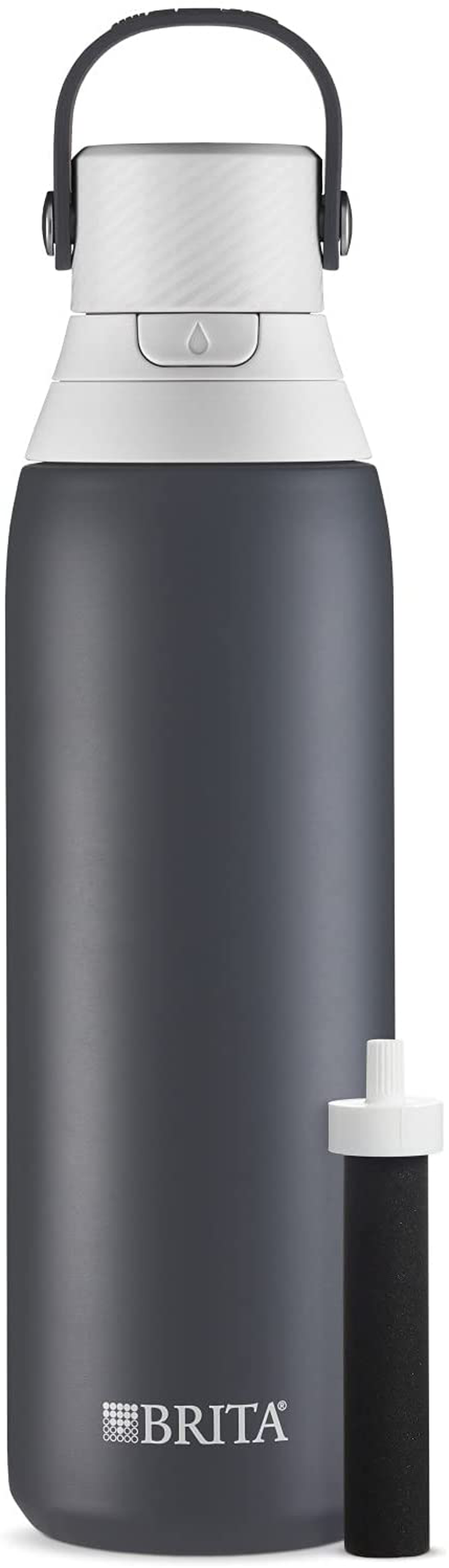 Brita Stainless Steel Water Filter Bottle, Stainless Steel, 20 Ounce, 1 Count