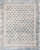 Safavieh Brentwood Collection BNT899G Traditional Oriental Distressed Non-Shedding Stain Resistant Living Room Bedroom Accent Rug, 2' x 4', Light Grey / Blue