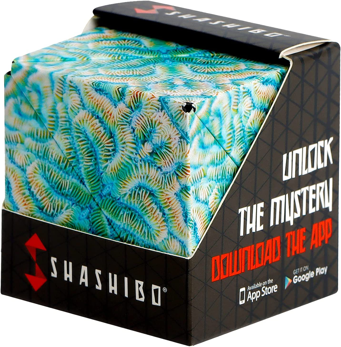 SHASHIBO Shape Shifting Box - Award-Winning, Patented Fidget Cube w/ 36 Rare Earth Magnets - Extraordinary 3D Magic Cube – Fidget Toy Transforms Into Over 70 Shapes (Undersea - Explorer Series)