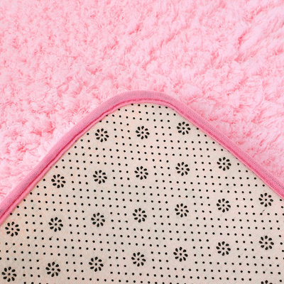 uxcell Soft Plush Bathroom Rug Bath Mat, Thick and Shaggy Area Rug Ultra Absorbent Non-Slip Bath Rug for Living, Bedroom, Machine Washable Pink 16" x 24"