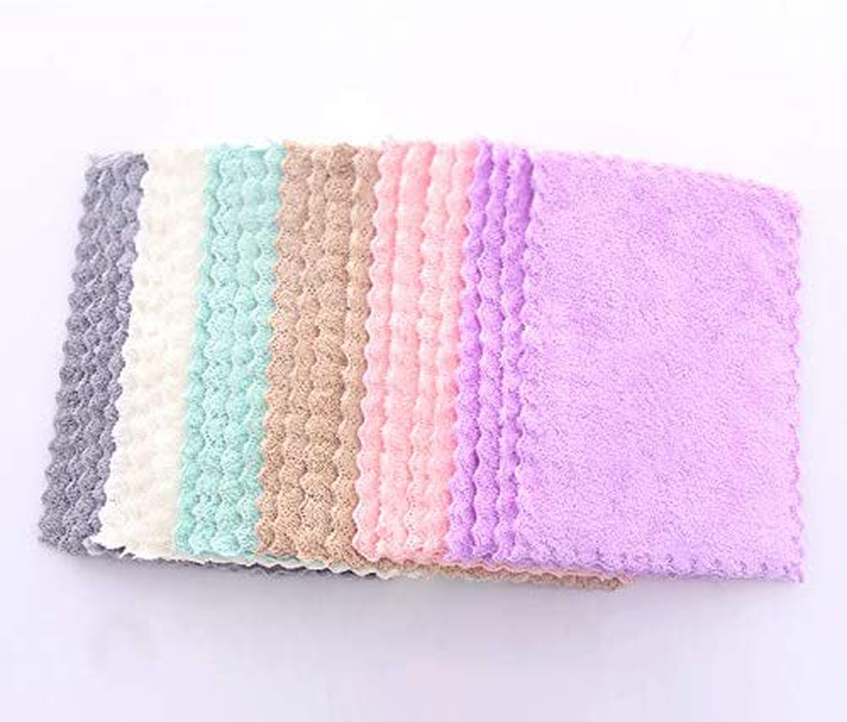 24 Pack Kitchen Dishcloths - Does Not Shed Fluff - No Odor Reusable Dish Towels, Premium Dish Cloths, Super Absorbent Coral Fleece Cleaning Cloths, Nonstick Oil Washable Fast Drying (Brown)