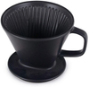 Happy Sales, Pour Over Coffee Dripper, Pour Over Coffee Maker, Ceramic Slow Brewing Accessories for Home, Cafe, Restaurants, Easy Manual Brew Maker (Black)