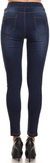 Women's High Waisted Stretchy Slimming Pull-On Skinny Denim Jegging Jean Legging