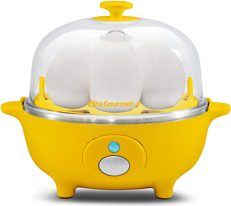 Elite Gourmet Easy Electric 7 Egg Capacity Cooker Poacher, Scrambled, Omelet Maker with Auto Shut-Off 
