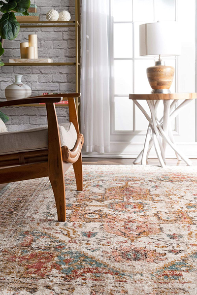 nuLOOM Shane Persian Vintage Area Rug, 5' Round, Beige