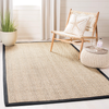 Safavieh Natural Fiber Collection NF115C Border Herringbone Seagrass Accent Rug, 2'6" x 4', Black