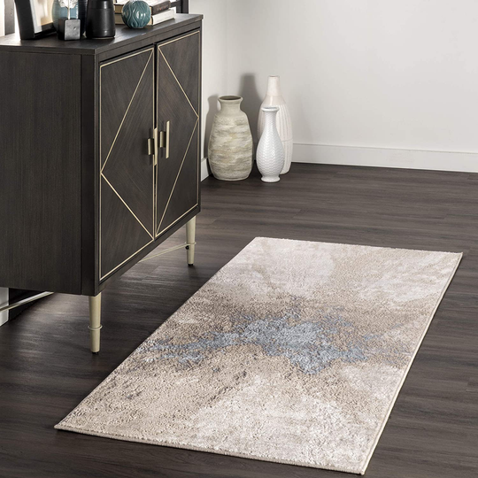 nuLOOM Cyn Abstract Runner Rug, 2 Feet 6 Inch x 6 Feet, Beige