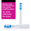 Pop Sonic Replacement Toothbrush Heads Fit's with Go Sonic USB Sonic & Pro Sonic Toothbrushes - Pack of 2