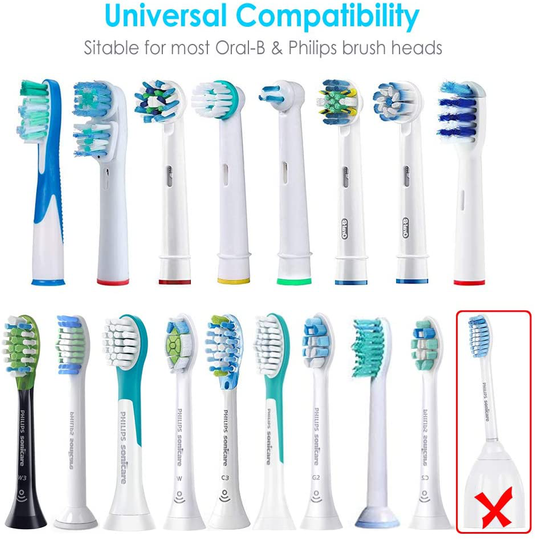 Toothbrush Heads Cover - Enerfort Travel Brush Head Protector Storage Case for Oral B or Philips Electric Toothbrush Heads, 1PC, Clear (White)