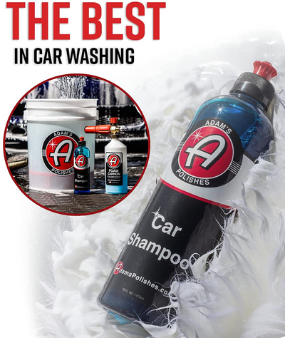 Adam's Car Wash Shampoo (Gallon) - pH Best Car Wash Soap For Snow Foam Cannon, Foam Gun, Car Soap Wash For Pressure Washer & 5 Gallon Wash Bucket Kit | Powerful Safe Spot Free Car Cleaning Liquid Auto Detergent | Safe On Car Wax & Ceramic Coating