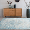 Persian Area Rugs - Distressed Area Rug Modern Carpet, 2779 Dark Blue 5x7