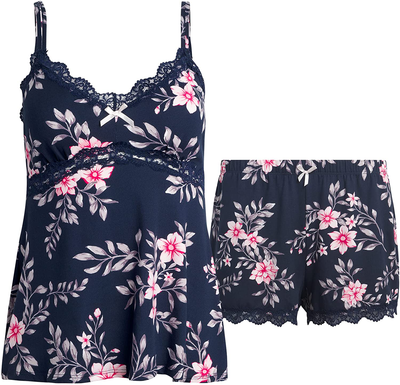 Women's Pajama Set- 2-Piece Micro Shorts and Cami Sleepwear Set