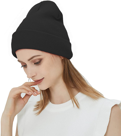 Gotneto Beanie for Men Women Cuffed Cap Unisex Knit Hat Winter Slouchy Beanie Plain Beanies Soft Skull Cap Daily Beanie Hat