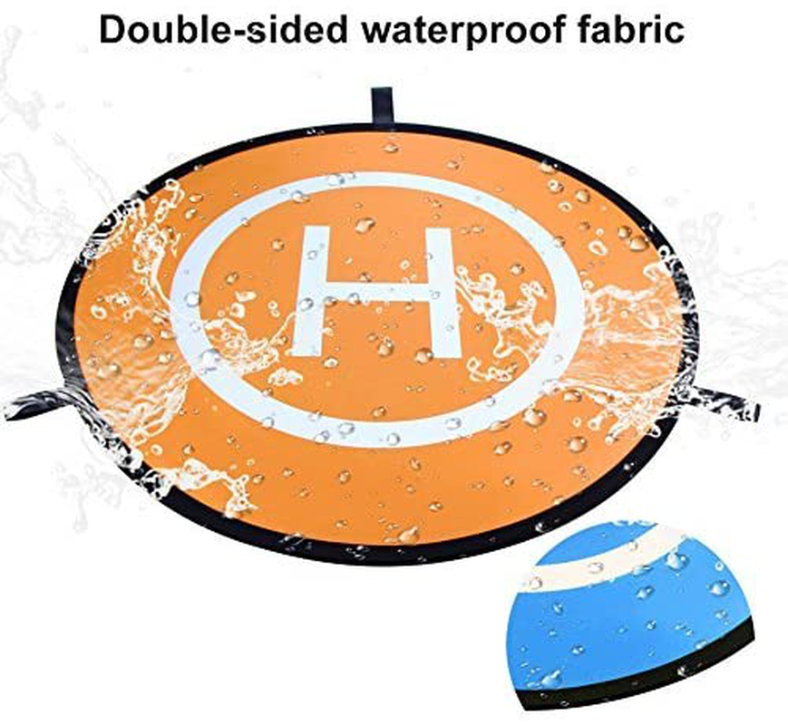 KINBON Drone Landing Pads, Waterproof 21'' Universal Landing Pad Fast-fold Double Sided Quadcopter Landing Pads for RC Drones Helicopter DJI Spark Mavic Pro Phantom 2/3/4 Pro Inspire 2/1 3DR Solo
