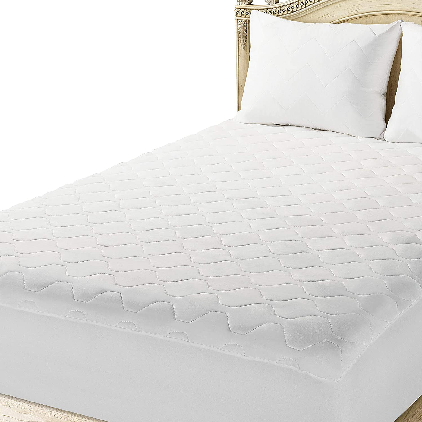 The Grand Mattress Pad Cover Fitted | Deep Pockets Bed Mattress Protection | Only Quality Fabrics Used & Breathable (King)