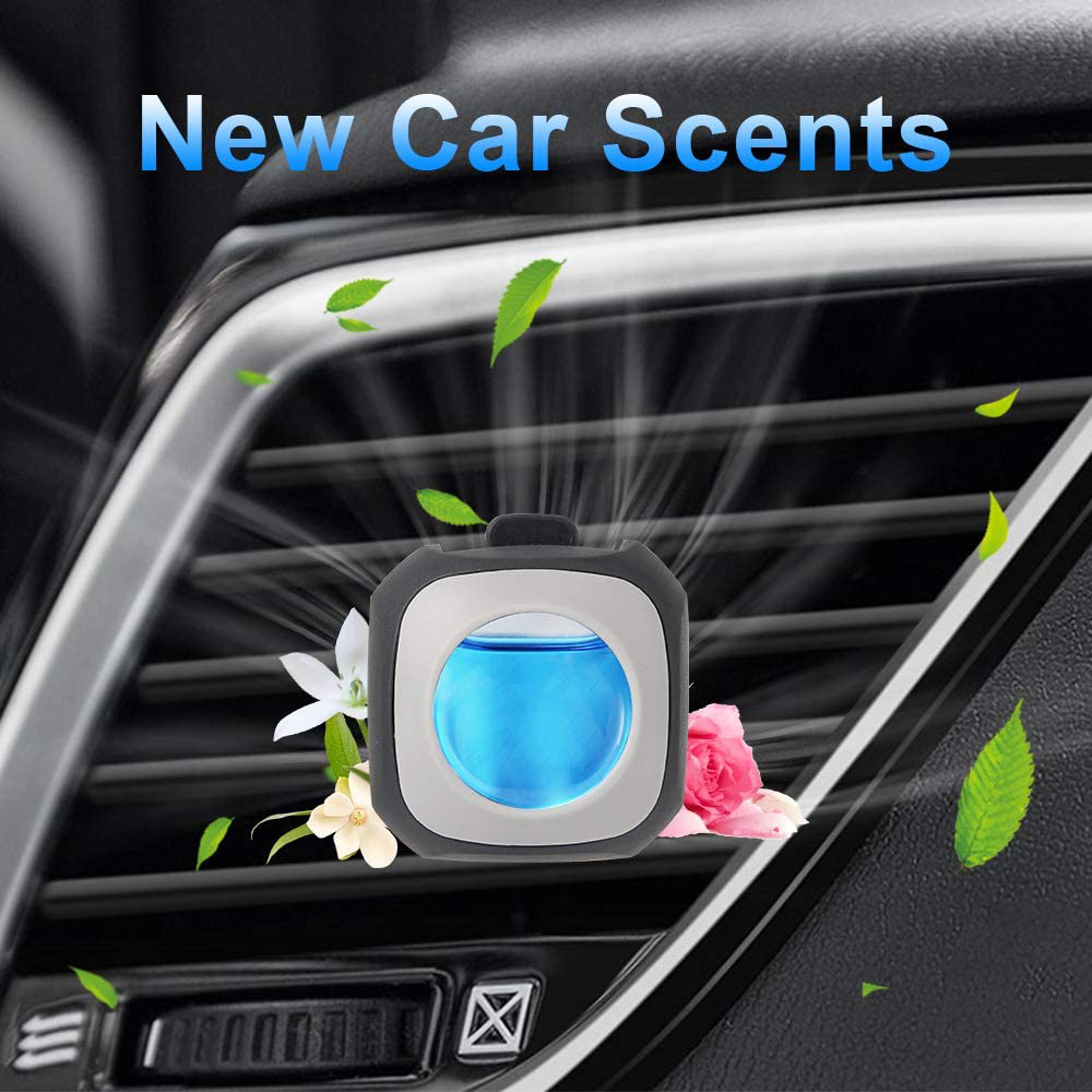 Air Jungles New Car Scent Car Air Freshener Clip(Blue Sky), 6 Car Freshener Vent Clips, 4ml Each, Long Lasting Air Freshener for Car, Up to 180 Days Car Refresher Odor Eliminator