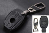 Smart 3button Leather Key Cover Bag Fob Shell Car Key Cases Fit For Mercedes Benz W203 W205 W210 W211 W212 W124 Accessories