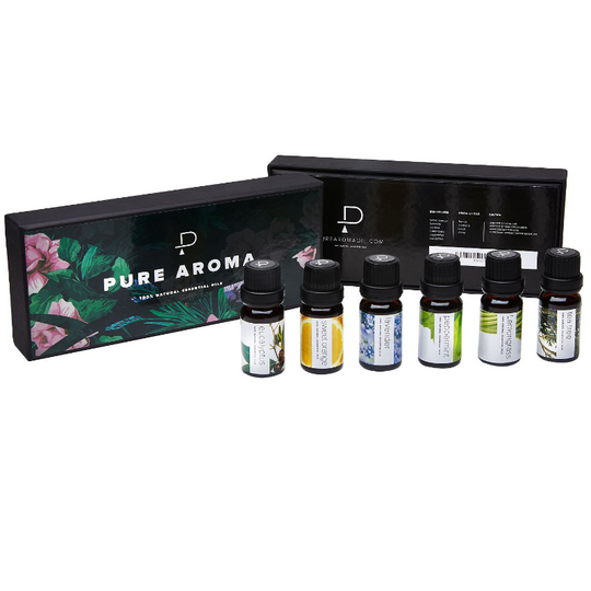 6 Pack 10ML 100% Pure Therapeutic Grade Oils Kit- By PURE AROMA 