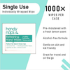 Handynaps Alcohol-Free Hand Wipes Case of 1000 Individually Wrapped Wipes with Fresh Lemon Scent and Gentle On The Skin