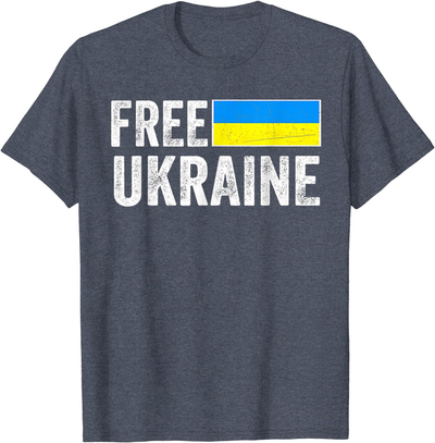 Support Ukraine I Stand With Ukraine Flag Free Ukraine T-Shirt