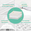 UNILIBRA Waterproof Mattress Pad Queen Size Quilted, 3D Air Fiber Breathable & Noiseless Mattress Protector, 6''-25'' Deep Pocket Mattress Cover,Hollow Cotton Alternative Filling Mattress Topper