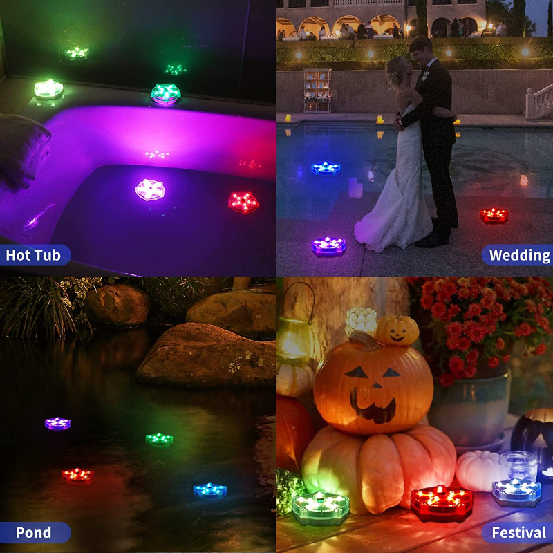 Floating LED Color-Changing Pool Lights 100% Waterproof 