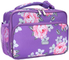 Amersun Kids Lunch Box,Durable Insulated School Lunch Bag with Padded Liner Keeps Food Hot Cold for Long Time,Small Thermal Travel Lunch Cooler for Girls Boys-2 Pockets,Purple Rose