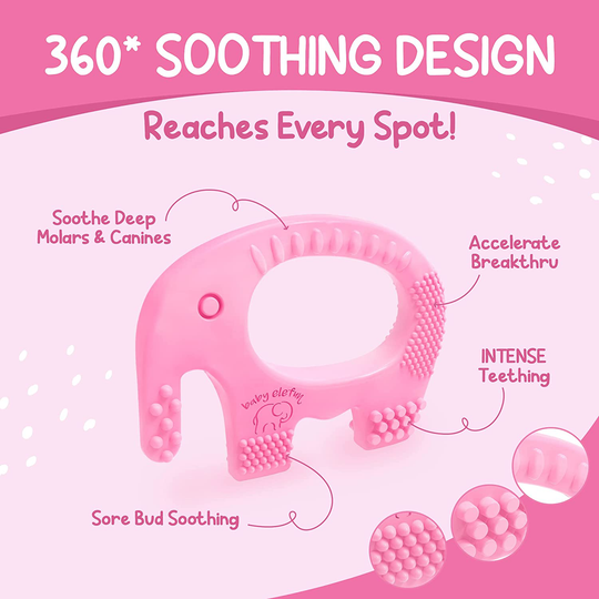 Teether Easy to Hold BPA Free Silicone Elephant 
