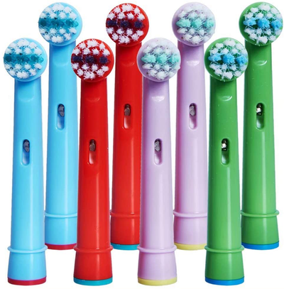 Kids Toothbrush Replacement Head Fits Both Electric and Battery for Oral-B Braun Brushes