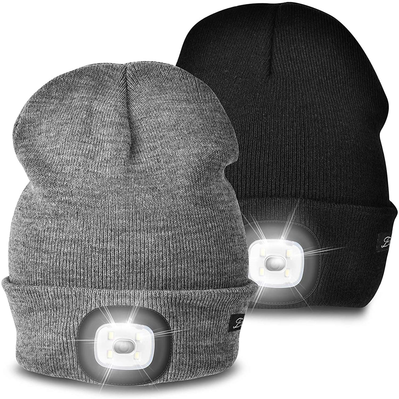 Unisex LED Beanie Hat with Light Gifts for Men Dad Father USB Rechargeable Caps