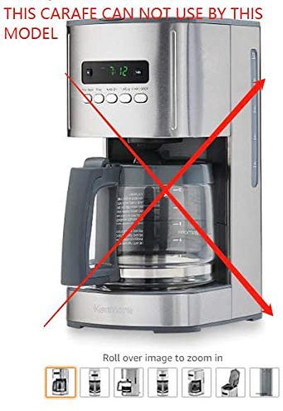 Compatible with Kenmore 100.76772410 Coffee Maker Carafe ONLY (OEM) (Gray Color Handle & Lid)
