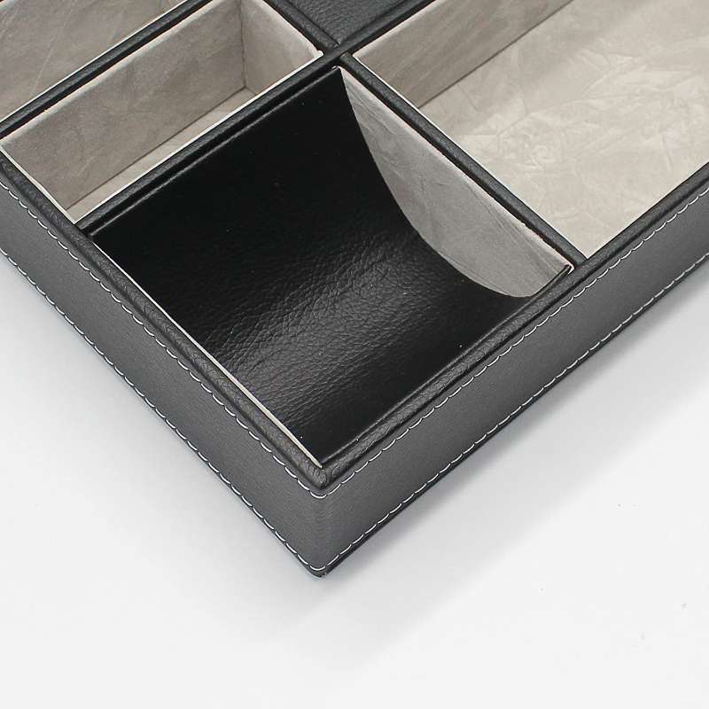 Men's Faux Leather Valet Tray Organizer