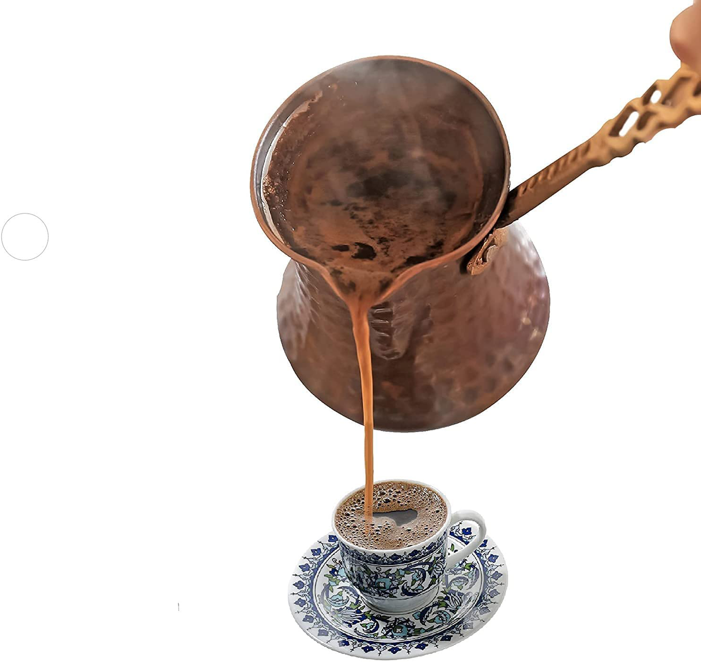 Turkish Coffee Pot, Greek Arabic Coffee Maker, Hammered Copper Coffee Cezve, Small Pot, Stove Top Coffee Maker (one pot)